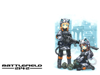 Couple gun helmet cat ears - a couple of people free wallpaper for desktop