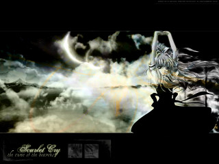Woman long hair cloudy sky 4 - metaphysical painting free wallpaper