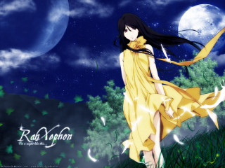 Yellow dress fullmoon anime astronaut - a yellow dress free wallpaper