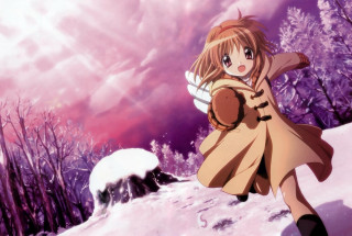 Girl browncoat snow angel purple - a brown coat free wallpaper
