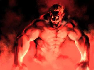 Demon man red background male - a demon face free wallpaper