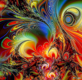 Colorful pattern swirls curves red 2 - swirl free wallpaper