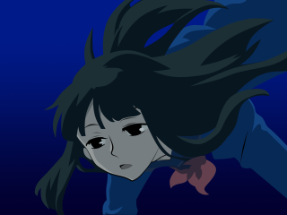 Floating woman long hair kyoto - context art free wallpaper