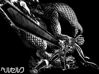Demon attack black white death - the upper corner free wallpaper