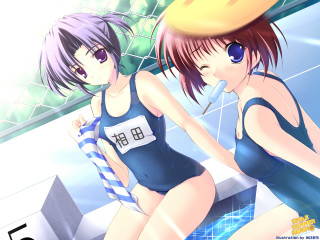 Anime girls pool summer swimsuits - suit free wallpaper