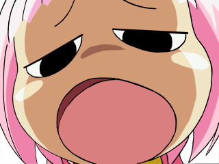 Pink hair surprised aya goda - a tongue free wallpaper