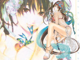 Woman bike bird flower manga - her shoulder free wallpaper