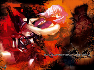 Woman red dress gun knife - a gun and a knife free wallpaper