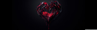 Heart shaped red light black - a heart free wallpaper