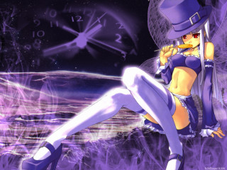 Purple hat rock clock anime - a rock free wallpaper