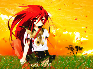 Red haired girl cat autumn - red hair free wallpaper