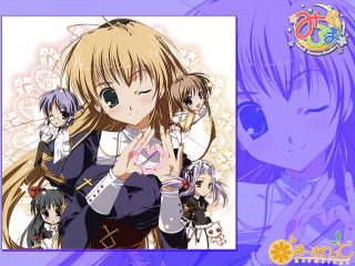 Anime girls purple background heart - a purple background free wallpaper