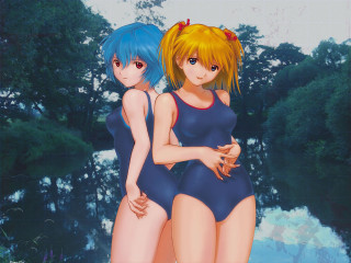 Anime girls swimsuits banana forest - swimsuit free wallpaper