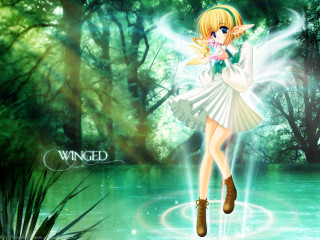 Fairy girl water forest glowing - a character portrait free wallpaper for desktop