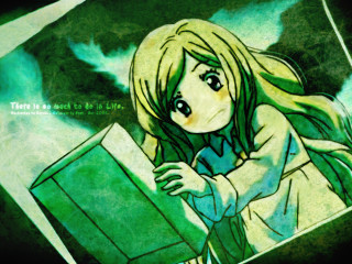 Girl holding book green nature - the back of her shirt free wallpaper