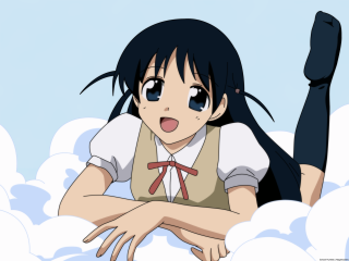 Girl cloud crossed arms anime - her knee free wallpaper