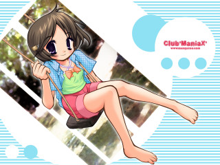 Girl sitting swing thought bubble - a swing free wallpaper