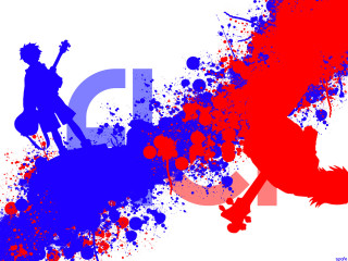 Jumping skateboard paint splatters dc - a skateboard in the air free wallpaper