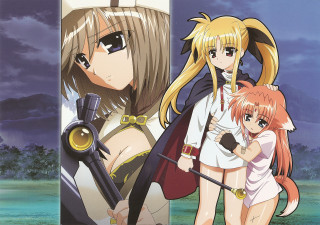 Anime girls castle poster rayonism - a sword free wallpaper