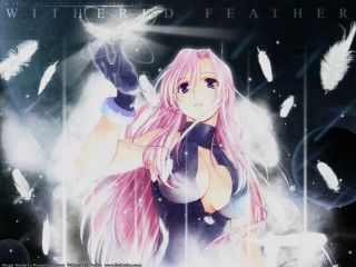 Pink hair gloves feathers angel - a gun free wallpaper