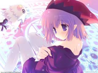Pink haired girl cat hat - pink free wallpaper for desktop