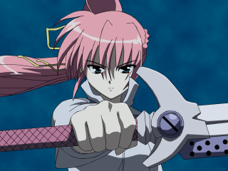 Anime character giant scissors pink - a finger free wallpaper