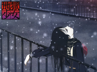 Snow girl constellation cityscape anime - the snow free wallpaper for desktop