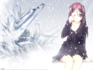 Snow woman gothic plane winter - snow flake free wallpaper