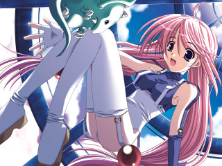 Pink hair girl cat costume - pink free wallpaper for desktop