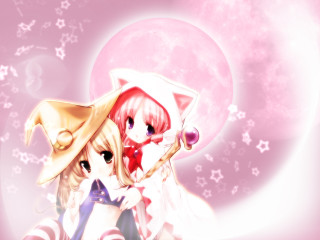 Anime girls hats dresses bags - a purse free wallpaper
