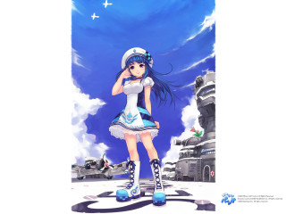 Girl skateboard clouds space art - art station free wallpaper