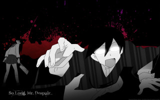 Man blood splattered gothic manga - wall behind free wallpaper
