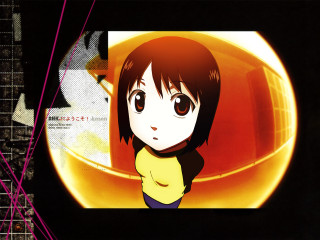 Girl yellow shirt fence moon - video art free wallpaper