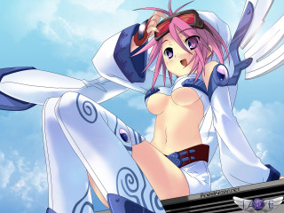 Pink haired woman wings blue - a cartoon picture of a woman free wallpaper