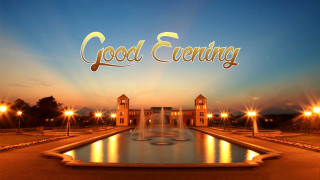 Fountain clocktower sunset good evening - good free wallpaper