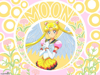 Yellow hair pink dress wings - a yellow hair free wallpaper