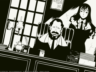 Black white drawing room window - a computer free wallpaper