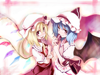 Anime girls hats pink dress - a white hat free wallpaper