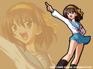 Girl pointing up manga anime - anime visual free wallpaper