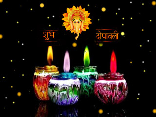 Colorful candles table black background - free new year wallpaper