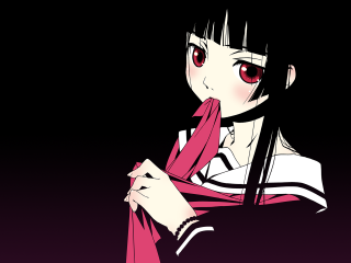 Ayako rokkaku red eyed woman - red eyes holding free wallpaper