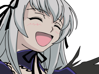Whitehair womantongue closedeyes blackshirt funnyface - white hair free wallpaper