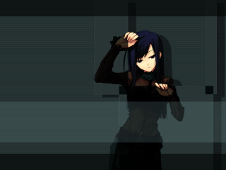 Black hair black dress holography - black hair free wallpaper