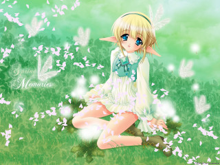 Girl butterflies fantasy anime elf - anime art free wallpaper for desktop