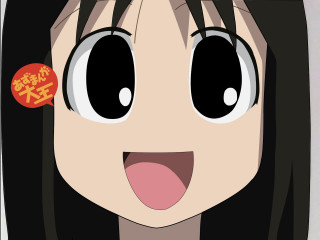 Cartoon girl red button black 2 - excessivism free wallpaper