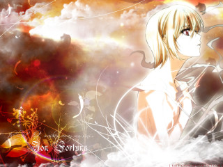 Blonde girl clouds stars gothic - a background free wallpaper