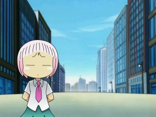 Pink hair cityscape architecture school - the background and a sky background free wallpaper