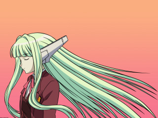 Long haired girl knife head - flowing hair free wallpaper