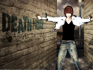 Woman doorway outstretched brick graffiti - death free wallpaper