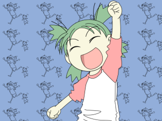 Green hair cartoon chibi twintails - a green hair free wallpaper